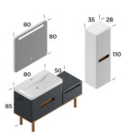 Smart Masal 130 cm Banyo Dolabı