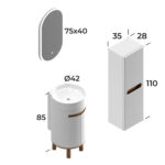 Smart Masal 42 cm Banyo Dolabı - MASAL-42 - Banyo Dolapları - 3