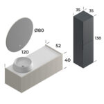 Smart Palermo 120 cm Banyo Dolabı