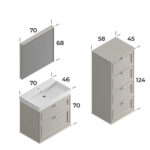 Smart Stella 70 cm Banyo Dolabı - STELLA-70 - Banyo Dolapları - 4