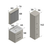 Smart Terra 60 cm Banyo Dolabı - TERRA-60 - Banyo Dolapları - 2
