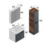 Smart Trend 60 cm Banyo Dolabı - TREND-60 - Banyo Dolapları - 1