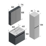 Smart Viva 60 cm Banyo Dolabı