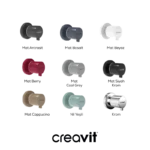 Creavit Ara Kesme Valfi 1/2-1/2 Cappucino Mat MS.AC50L.CCM - MS.AC50L.CCM - Stop Valf - 1