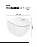 Creavit Free Rim-Off Asma Klozet Beyaz FE322-00CB00E-0000 - FE322-00CB00E-0000 - Asma Klozet - 1