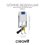 Creavit Gömme Rezervuar 3/6 Asma Klozet Uyumlu Metal Ayaklı GR5001 - GR5001 - Gömme Rezervuarlar - 1
