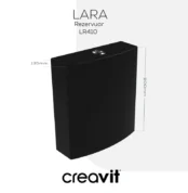 Creavit Lara Rezervuar Siyah Mat LR410-00KK00E-0000 - LR410-00KK00E-0000 - Rezervuarlar