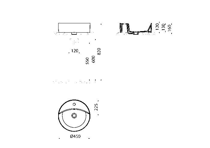 Creavit Nice 45 cm Set Üstü Armatür Delikli Lavabo NC046-00CB00E-0000