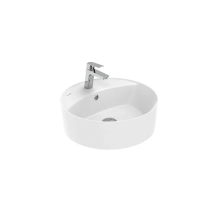 Creavit Nice 45 cm Set Üstü Armatür Delikli Lavabo NC046-00CB00E-0000 - NC046-00CB00E-0000 - Tezgah Üstü Lavabo
