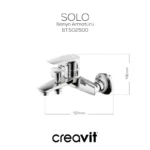 Creavit Solo Banyo Armatürü Krom BT.SO2500 - BT.SO2500 - Banyo Bataryası - 1