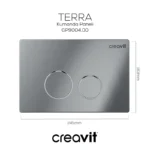 Creavit Terra Parlak Krom Kaplama Kumanda Paneli GP9004.00 - GP9004.00 - Kumanda Panelleri (Gömme Rezervuar Butonları) - 1