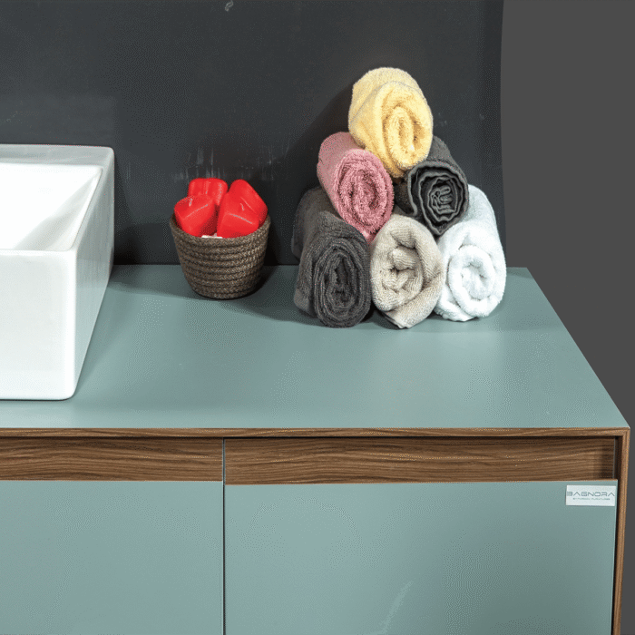 Bagnora Sharp 100 cm Nil Yeşili Banyo Dolabı