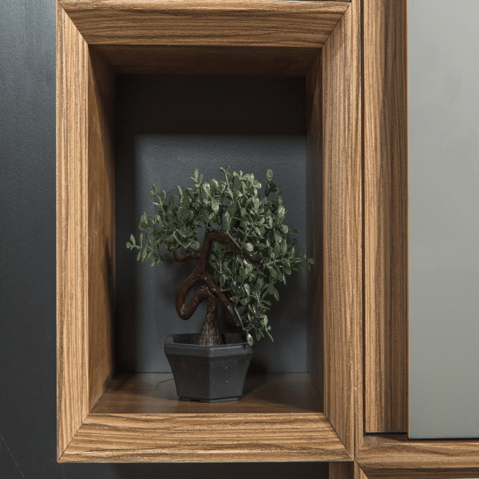 Bagnora Sharp 100 cm Taş Gri Banyo Dolabı