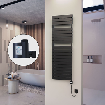 Radiva 10H Elektrikli Havlupan 500x1550 Mat Siyah Ktx4 1000 Watt Spiral Kablolu Radiva 10H Elektrikli Havlupan 500x1550 Mat Siyah Ktx4 1000 Watt Spiral Kablolu