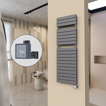 Radiva 20H Elektrikli Havlupan 500x1550 Antrasit Ktx3 1000 W - 120H05001550B2TE7100 - Elektrikli Havlupan