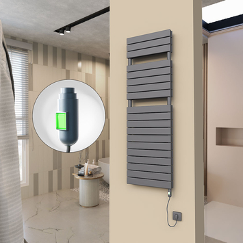 Radiva 20H Elektrikli Havlupan 500x1550 Antrasit (On/Off Düğmeli) 1200 W