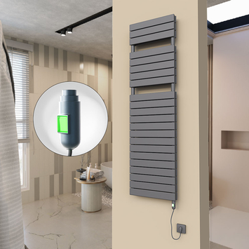 Radiva 20H Elektrikli Havlupan 500x1772 Antrasit (On/Off Düğmeli) 1500 W - 120H05001772B2TE1150 - Elektrikli Havlupan