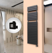 Radiva 20H Elektrikli Havlupan 500x1772 Mat Siyah Ktx1 1000 Watt - 120H05001772B3MEB100 - Elektrikli Havlupan