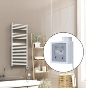 Radiva Barbados Elektirikli Havlupan 500x1200 Beyaz Parlak (KTX3 Termostat) 600W Spiral Kablolu - 1BAR05001200B1PE7060-K - Elektrikli Havlupan