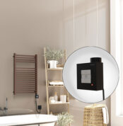 Radiva Barbados Elektirikli Havlupan 500x800 Bakır Eskitme Parlak (KTX1 Termostat) 300W Spiral Kablolu