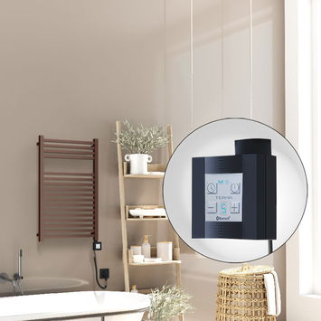 Radiva Barbados Elektirikli Havlupan 500x800 Bakır Eskitme Parlak (KTX4 Termostat) 300W Spiral Kablolu