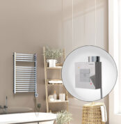 Radiva Barbados Elektirikli Havlupan 500x800 Krom (KTX1 Termostat) 300W Spiral Kablolu - 1BAR05000800K1PEB030-K - Elektrikli Havlupan