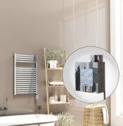 Radiva Barbados Elektirikli Havlupan 500x800 Krom  (KTX4 Termostat) 300W Spiral Kablolu