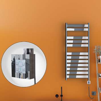 Radiva Bora Bora Elektrikli Havlupan 500x1200 Krom Ktx4 300 Watt Spiral Kablolu - 1BOR05001200K1PEC030-K - Elektrikli Havlupan