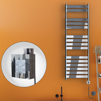 Radiva Bora Bora Elektrikli Havlupan 500x1600 Krom Ktx4 600 Watt Spiral Kablolu - 1BOR05001600K1PEC060-K - Elektrikli Havlupan