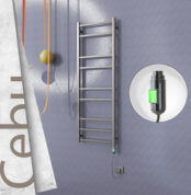Radiva Cebu Elektrikli Havlupan 500x1395 Satine P. (On/Off Düğmeli) 300 Watt - 1CEB05001395P1SE1030 - Elektrikli Havlupan