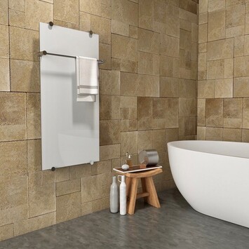 Radiva Crystal Elektrikli Cam Havlupan 1010x1030 Beyaz 1000 Watt - 1CRY10101030B1PED100 - Elektrikli Havlupan