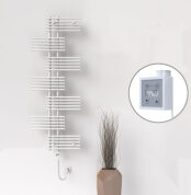 Radiva FIJI Elektirikli Havlupan 650x1762 Beyaz (KTX3 Termostat) 1000W Spiral Kablolu - 1FIJ06501762B1PE7100-K - Elektrikli Havlupan
