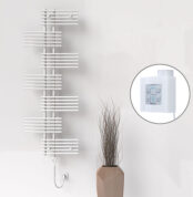 Radiva FIJI Elektirikli Havlupan 650x1762 Beyaz (KTX4 Termostat) 1000W Spiral Kablolu - 1FIJ06501762B1PEC100-K - Elektrikli Havlupan