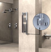 Radiva HAITI Elektirikli Havlupan 300x1000 Düz Krom (KTX1 Termostat) 200W