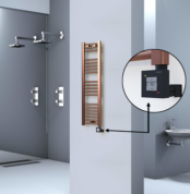 Radiva HAITI Elektirikli Havlupan 300x1100 Düz Bakır Eskitme (KTX1 Termostat) 200W - 1HAI03001100DK3PEB020 - Elektrikli Havlupan