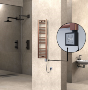 Radiva HAITI Elektirikli Havlupan 300x1100 Düz Bakır Eskitme (KTX3 Termostat) 200W Spiral Kablolu - 1HAI03001100DK3PE7020-K - Elektrikli Havlupan