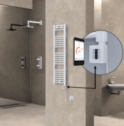 Radiva HAITI Elektirikli Havlupan 300x1200 Düz Beyaz (KTX4 Termostat) 300W Spiral Kablolu