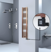 Radiva HAITI Elektirikli Havlupan 300x1500 Düz Bakır Eskitme (KTX1 Termostat) 300W