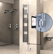 Radiva HAITI Elektirikli Havlupan 300x1800 Düz Krom (KTX4 Termostat) 300W Spiral Kablolu