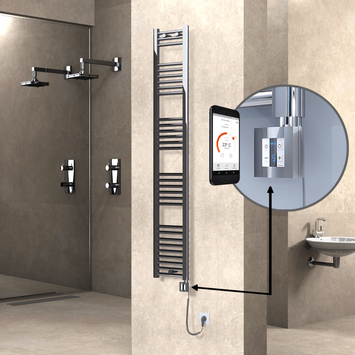 Radiva HAITI Elektirikli Havlupan 300x1800 Düz Krom (KTX4 Termostat) 300W Spiral Kablolu Radiva HAITI Elektirikli Havlupan 300x1800 Düz Krom (KTX4 Termostat) 300W Spiral Kablolu