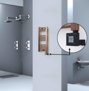 Radiva HAITI Elektirikli Havlupan 300x700 Düz Bakır Eskitme (KTX1 Termostat) 200W - 1HAI03000700DK3PEB020 - Elektrikli Havlupan
