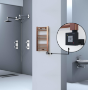 Radiva HAITI Elektirikli Havlupan 400x700 Düz Bakır Eskitme (KTX1 Termostat) 200W - 1HAI04000700DK3PEB020 - Elektrikli Havlupan