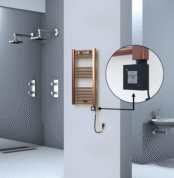 Radiva HAITI Elektirikli Havlupan 400x800 Düz Bakır Eskitme (KTX1 Termostat) 200W Spiral Kablolu