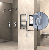 Radiva HAITI Elektirikli Havlupan 400x800 Düz Krom (KTX4 Termostat) 200W Spiral Kablolu