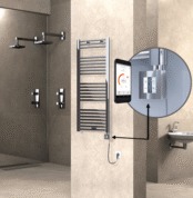 Radiva HAITI Elektirikli Havlupan 500x1200 Düz Krom (KTX4 Termostat) 300W Spiral Kablolu