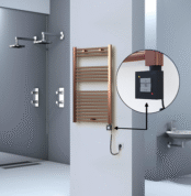 Radiva HAITI Elektirikli Havlupan 600x1000 Düz Bakır Eskitme (KTX1 Termostat) 300W Spiral Kablolu