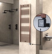 Radiva HAITI Elektirikli Havlupan 600x1800 Düz Bakır Eskitme (KTX3 Termostat) 600W