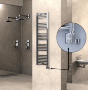 Radiva Haiti Elektrikli Havlupan 400x1500 Düz Krom (KTX3 Termostat) 300 Watt