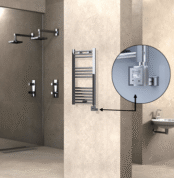 Radiva Haiti Elektrikli Havlupan 400x800 Düz Krom (KTX3 Termostat) 200 Watt