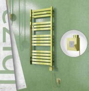 Radiva Ibiza Elektrikli Havlupan 500x1165 Altın Ktx1 300 Watt Spiral Kablolu - 1IBI05001165K2PEB030-K - Elektrikli Havlupan